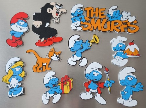 Die schlümpfe magnet set - die, 10